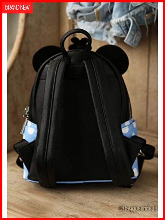 Loungefly Minnie Mouse Retro Polka Dot Backpack, Faux Leather Medium Daypack main image 5